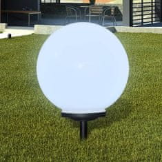shumee 2 db kültéri gyalogjáró LED-lámpa cölöppel 40 cm