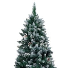 Vidaxl megvilágított műkarácsonyfa gömb szettel és tobozzal 180 cm 3077617