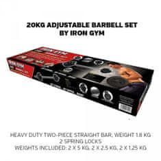 Iron Gym állítható kétkezes súlyzószett 20 kg 411297