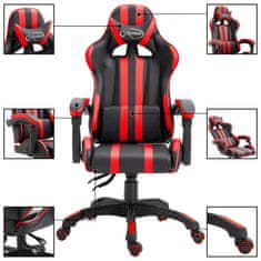 Vidaxl piros műbőr gamer szék 20209