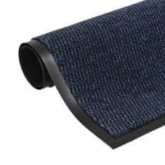 Greatstore 2 db kék négyszögletes bolyhos szennyfogó szőnyeg 60 x 90 cm