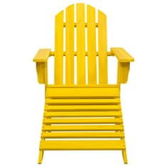 shumee sárga tömör fenyőfa kerti Adirondack szék zsámollyal