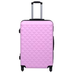 Greatstore rózsaszín ABS keményfalú gurulós bőrönd