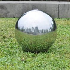 Greatstore kerti gömb alakú rozsdamentes acél szökőkút LED-fényekkel 40 cm