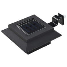 Vidaxl 12 db fekete négyzet alakú kültéri napelemes LED lámpa 12 cm 277136