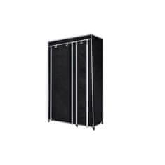 Greatstore fekete összecsukható ruhásszekrény 110 x 45 x 175 cm