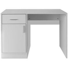 shumee 100x40x73 cm Fehér íróasztal fiókkal és szekrénnyel