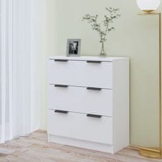 shumee magasfényű fehér szerelt fa tálalóasztal 60 x 30 x 70 cm