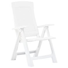 shumee 2 db fehér dönthető műanyag kerti szék