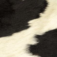 shumee fekete és fehér valódi marhabőr szőnyeg 150 x 170 cm