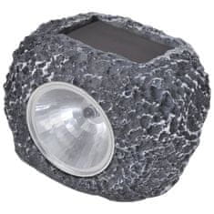 Vidaxl 12 db kültéri kő formájú napelemes LED spotlámpa 41168