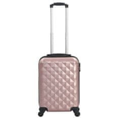 Greatstore rozéarany színű keményfalú ABS gurulós bőrönd