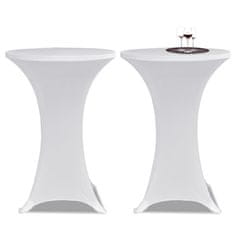 Vidaxl 4 darab fehér sztreccs asztalterítő bárasztalhoz Ø80 cm 279070