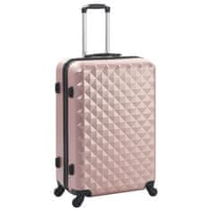 Greatstore 3 db rozéarany színű keményfalú ABS gurulós bőrönd