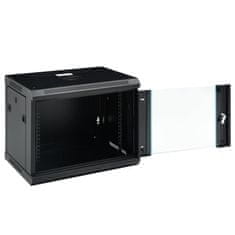 Vidaxl 9U fali hálózati szekrény 19" IP20 600 x 450 x 510 mm 30166