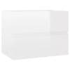 magasfényű fehér szerelt fa mosdószekrény 60 x 38,5 x 45 cm 804743