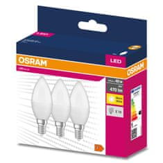 Osram 3x LED izzó E14 B35 4,9W = 40W 470lm 2700K Meleg fehér