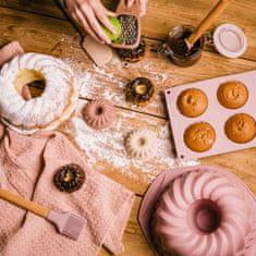 Homla EASY BAKE szilikon muffin forma rózsaszín 24x10 cm