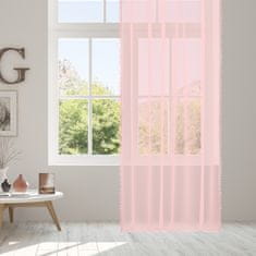 Homla ADI függöny pompomokkal rózsaszín 140x250 cm