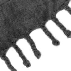 Homla BRAID takaró sima rojtokkal szürke 130x190 cm
