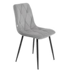 Homla HILLEVI szék szürke szövetből 44x57x88 cm