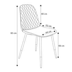 Homla Zöld szék NOIR 44x52x85cm