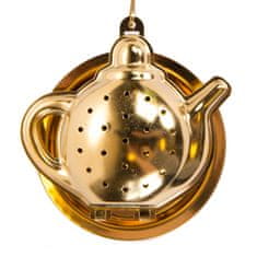 Homla JALO teáskanna formájú teafőző arany 6x5 cm