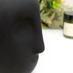 Homla FACE váza arc formájú fekete 17x17x20 cm