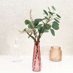 Homla ARCHIE váza dombornyomással rózsaszín 7x22 cm