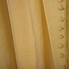 Homla ADI függöny pompomokkal mustár 140x250 cm