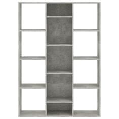 Vidaxl betonszürke térelválasztó/könyvszekrény 100 x 24 x 140 cm 800445