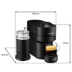 NESPRESSO Kapszulás kávéfőző De'longhi Vertuo Pop EVN90.BAE, fekete + Aeroccino