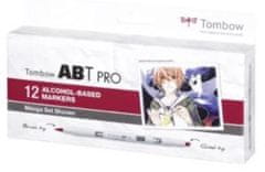 Tombow Kétoldalas alkoholos filctoll ABT PRO - Manga Set Shonen 12 db