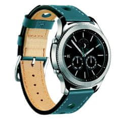 BStrap Leather Italy szíj Samsung Galaxy Watch 3 45mm, dark teal