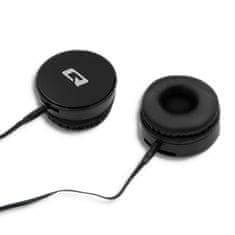 Qoltec Fülhallgató mikrofonnal | Fekete