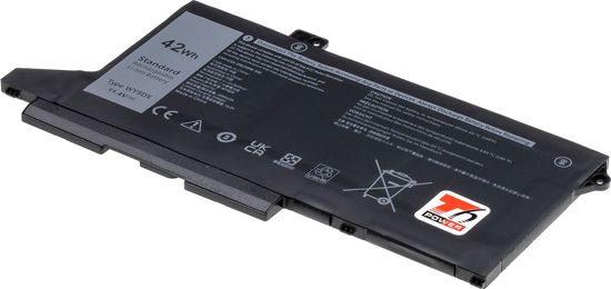 T6 power Akkumulátor Dell Latitude 5420 készülékhez, Li-Poly, 11,4 V, 3680 mAh (42 Wh), fekete