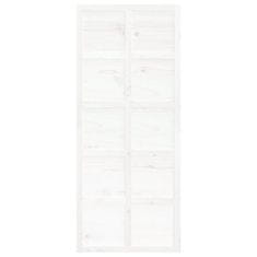 shumee fehér tömör fenyőfa istálló stílusú ajtó 90x1,8x214 cm
