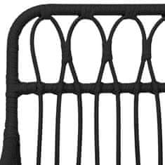 shumee 2 db fekete PE rattan karfás kerti szék 56 x 64 x 80 cm