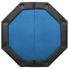 Greatstore 8-személyes kék összecsukható pókerasztal 108 x 108 x 75 cm