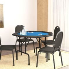 Greatstore 8-személyes kék összecsukható pókerasztal 108 x 108 x 75 cm