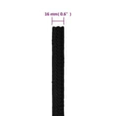 Greatstore fekete poliészter munkakötél 16 mm 100 m