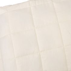 shumee világos krémszínű szövet súlyozott takaró 200 x 200 cm 13 kg