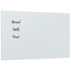 Greatstore fehér falra szerelhető edzett üveg mágnestábla 80 x 50 cm