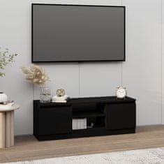 Vidaxl fekete TV-szekrény ajtóval 102 x 30 x 36 cm 823351