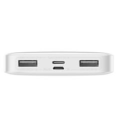 BASEUS Bipow Power Bank 10000mAh 2x USB / USB-C / micro USB 15W, fehér