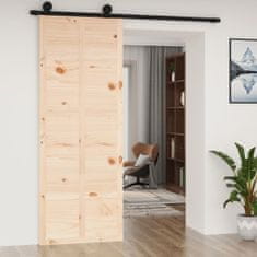 shumee tömör fenyőfa istálló stílusú ajtó 80x1,8x214 cm