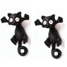IZMAEL Kitty Cat Fülbevaló - Fekete