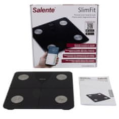 SlimFit, személyi diagnosztikai fitnesz mérleg, Bluetooth, fekete