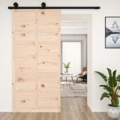 shumee tömör fenyőfa istálló stílusú ajtó 100x1,8x214 cm