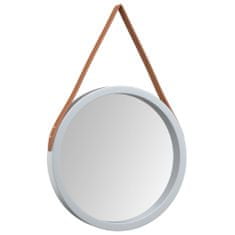 shumee ezüstszínű fali tükör pánttal Ø 35 cm